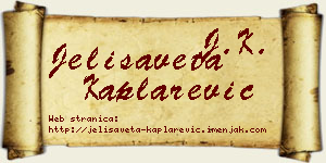 Jelisaveta Kaplarević vizit kartica